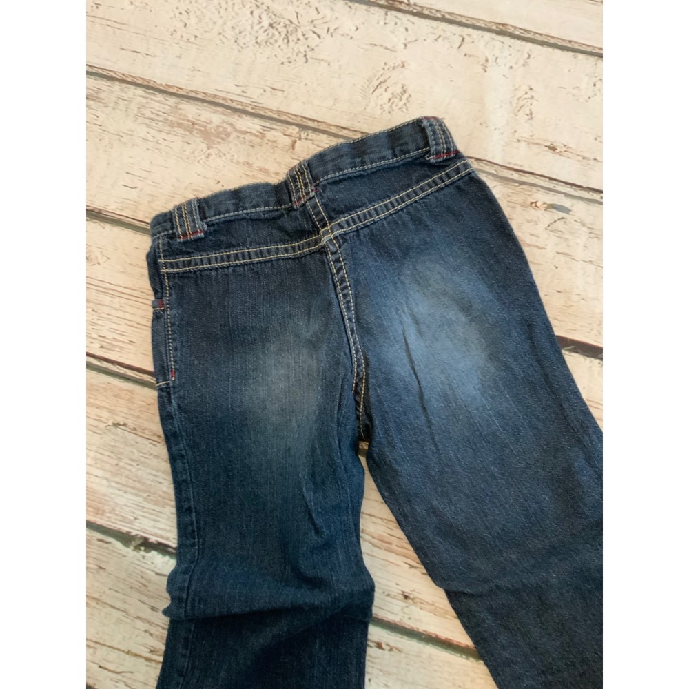 Gymboree Girls 5T Dark Wash Denim Jeans Heart Embroidered Straight Leg - Picture 3 of 3